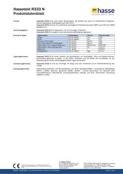 Hassotekt R333 N Produktdatenblatt