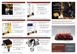 SOTHYS Produkte und Preise Weihnachtsangebote 2015