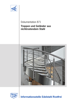 Dokumentation 871 Treppen und Gel&auml;nder aus nichtrostendem