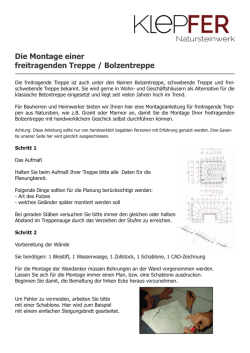 Die Montage einer freitragenden Treppe / Bolzentreppe