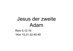 Jesus der zweite Adam