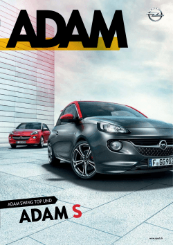 Prospekt ADAM - Opel Schweiz