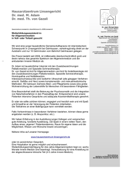 Hausarztzentrum Linsengericht Dr. med. M. Adam Dr. med. Th. von