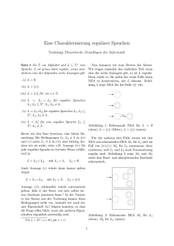 Eine Charakterisierung regul&auml;rer Sprachen
