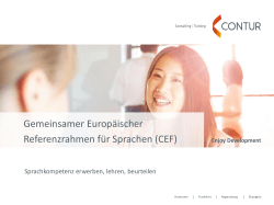 Gemeinsamer Europäischer Referenzrahmen für Sprachen (CEF)
