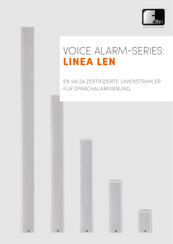 VOICE ALARM-SERIES: LINEA LEN