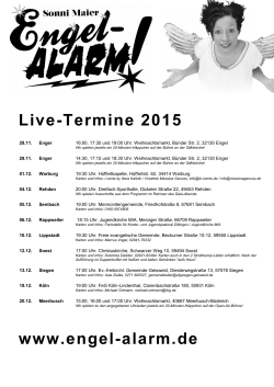 Live-Termine 2015 www.engel
