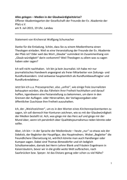 Alles gelogen – Medien in der Glaubwürdigkeitskrise? Offener