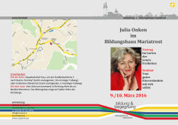 Julia Onken im Bildungshaus Mariatrost