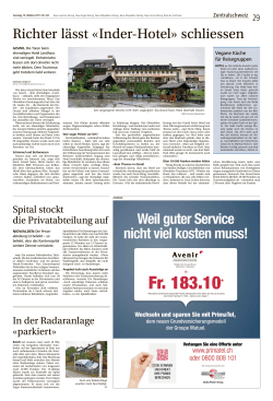 Neue Luzerner Zeitung, Spital stockt die