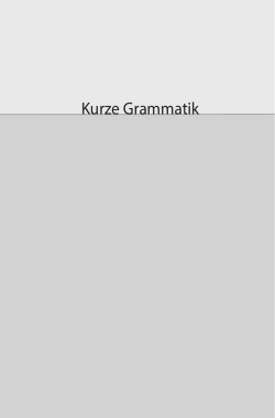 Kurze Grammatik