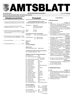 Inhaltsverzeichnis Protokoll