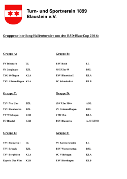 BAD BLAU CUP - TSV Blaustein