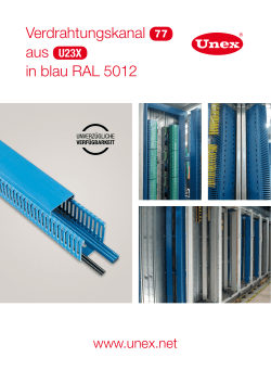 Verdrahtungskanal 77 aus U23X in blau RAL 5012