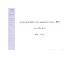 Signal generation and gradient fields in MRI