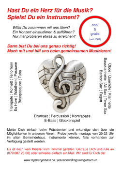 Hast Du ein Herz f&uuml;r die Musik? Spielst Du ein Instrument?