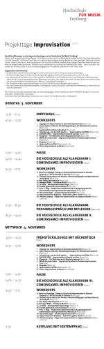 Flyer - Hochschule für Musik Freiburg