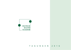 Deutsche Richterakademie - Ministerium der Justiz und für