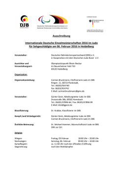 IDM SG-Judo - Deutscher Behindertensportverband