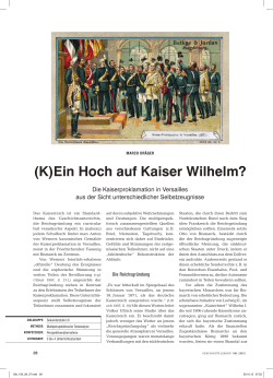 (K)Ein Hoch auf Kaiser Wilhelm?