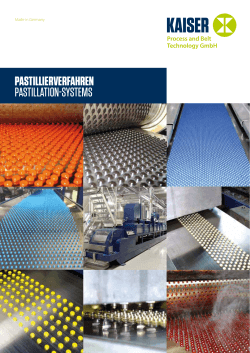 Pastillierverfahren - KAISER Process and Belt Technology GmbH