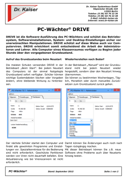 PC-W&auml;chter DRIVE - Dr. Kaiser Systemhaus GmbH