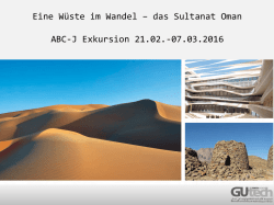 Eine W&uuml;ste im Wandel