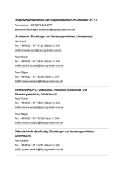 Ansprechpartner/innen des Lehrereinstellungsbüros.