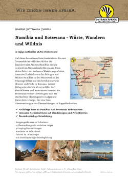 Namibia und Botswana - Wüste, Wandern und Wildnis