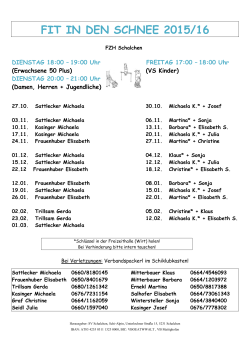 FIT IN DEN SCHNEE 2015/16