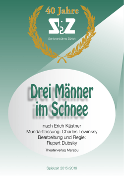 Drei M&auml;nner im Schnee - Seniorenbuehne Z&uuml;rich
