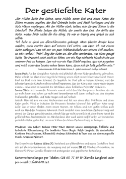 Informationen zum Kater 2015