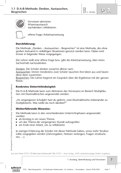 1.1 DAB-Methode: Denken, Austauschen, Besprechen