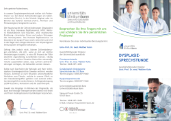 dysplasie- sprechstunde - Universit&auml;tsfrauenklinik Bonn
