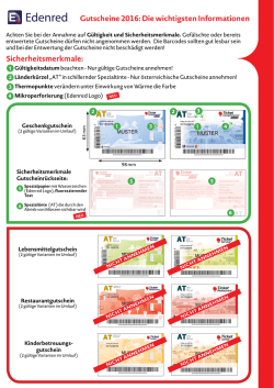 Gutscheine 2016: Die wichtigsten Informationen