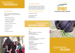 INDIVIDUELL PERS&Ouml;NLICH RESPEKTIEREN ANNEHMEN