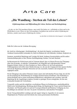 Die Wandlung - Sterben als Teil des Lebens