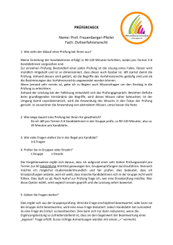 Prof. Frauenberger-Pfeiler Fach: Zivilverfahrensrecht