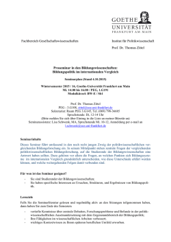 Seminarplan