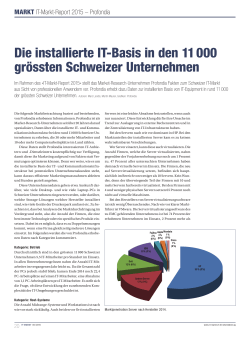 Die installierte IT-Basis in den 11 000 grössten Schweizer