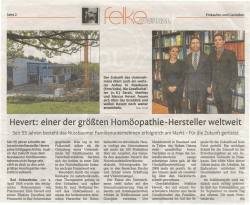 Hevert: einer der gr&ouml;&szlig;ten Hom&ouml;opathie