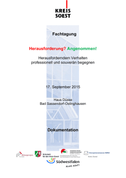 Dokumentation Fachtag "Herausforderung? Angenommen!"
