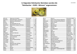 Liste teilnehmender Betriebe - Stadtgemeinde Rohrbach-Berg