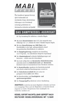 Das Dampfkessel-Aggregat überzeugt