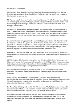 Runder Tisch Flüchtlingshilfe Man kann sich