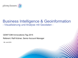 Business Intelligence & Geoinformation