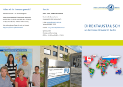 direktaustausch - Freie Universit&auml;t Berlin