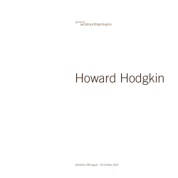 Howard Hodgkin - Galerie Andres Thalmann