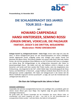 HOWARD CARPENDALE HANSI HINTERSEER,SEMINO ROSSI