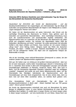 Interview anl&auml;sslich des Internationalen Tags der Berge